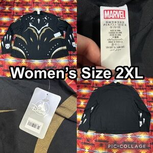 Disney Marvel Black Panther Wakanda Forever Women's 2XL Long Sleeve Shirt NWT